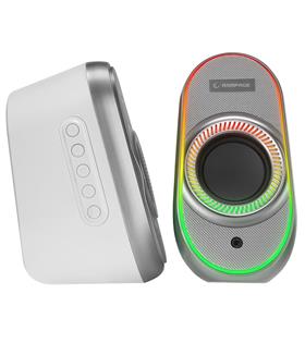 Rampage RMS-X3 2.0 6W Bluetooth Özellikli Beyaz Multimedia RGB Işıklı Gaming USB Speaker_2