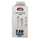 Elba Elb27-IOS 1Mt  iPhone Lightning 3A Hızlı Şarj Hasırlı Şarj Kablosu Beyaz