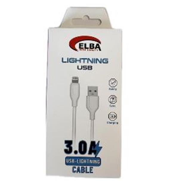 Elba Elb27-IOS 1Mt iPhone Lightning 3A Hızlı Şarj Hasırlı Şarj Kablosu Beyaz Kategori Dışı