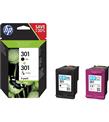 HP 301 Black-Color Siyah-Renkli Multi Paket N9J72AE