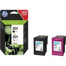 HP 301 Black-Color Siyah-Renkli Multi Paket N9J72AE