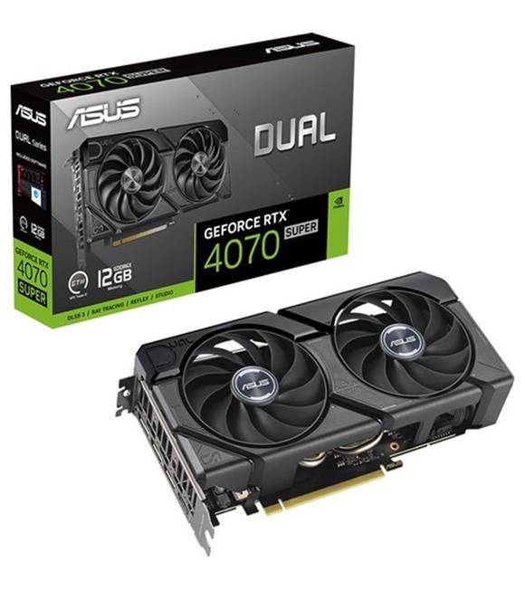 Asus DUAL-RTX4070S-12G-EVO RTX4070 SUPER 12GB GDDR6X 192bit 2505MHz HDMI 3xDP DLSS3 Ekran Kartı