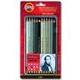 Koh-I Noor Set Aquarel Pencils Gey Line 3722 12