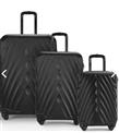 Wexta WX-400 3LÜ Set Siyah Valiz