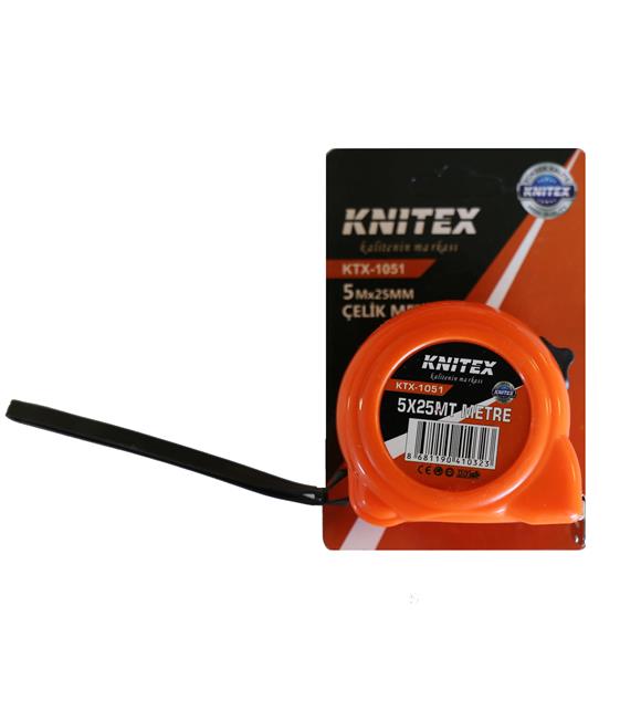Knitex KTX-1051 Şerit Metre 5 Metre Sarı
