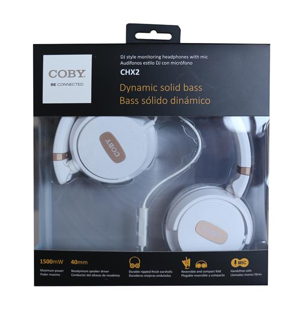 Coby Dynamic Solid Bass Mikrofonlu Kulaklık Beyaz (Stereo Jack)