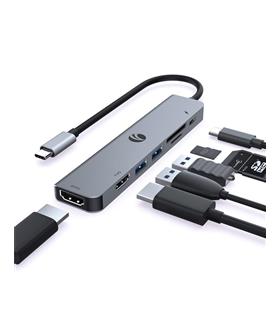 Vcom CUE39 Type-C To Hdmi(4K@60Hz)+Hdmi(1080P@60Hz)+Usb3.0+SD2.0+TF2.0+Pd 3.0 100W Çoklayıcı