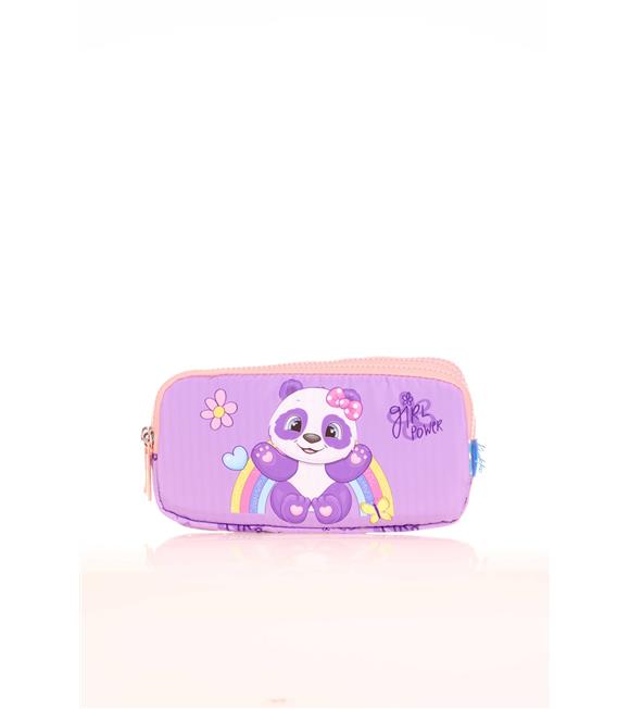 Kaukko Kalem Çantası Kıds 3 Bölmeli Toys Panda
