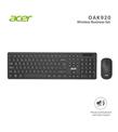 Acer OAK-920 Siyah Kablosuz Sessiz Tuşlu 2.4 Ghz Klavye Moue Set ( Mouse 1200Dpı) Caps Lock