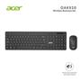 Acer OAK-920 Siyah Kablosuz Sessiz Tuşlu  2.4 Ghz Klavye Moue Set ( Mouse 1200Dpı) Caps Lock