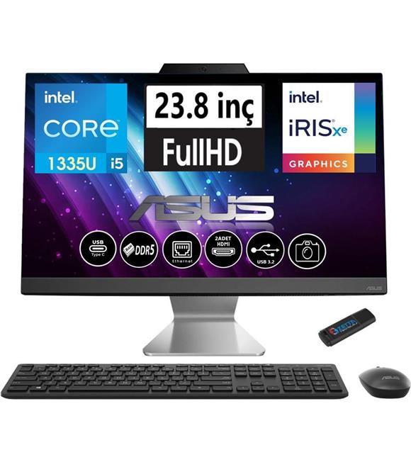Asus A3402WBAK-I58512B0D Intel Core I5-1335U 8GB 512GB SSD 23.8 Freedos All-In-One Pc
