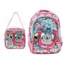 Muggle Okul Çantası ve Beslenme Çantası İkili Set Tropikal Pradice Pembe