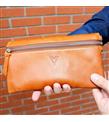 Rich Smith Gerçek Deri Mini Clutch El Çantası Pullers 5530 Parlak Bulutlu Taba_1)