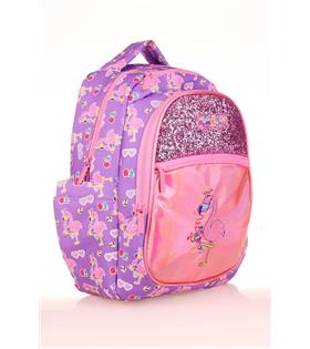 Kaukko Kıds Sırt Çantası (aynalı-taşlı Flamıngo)