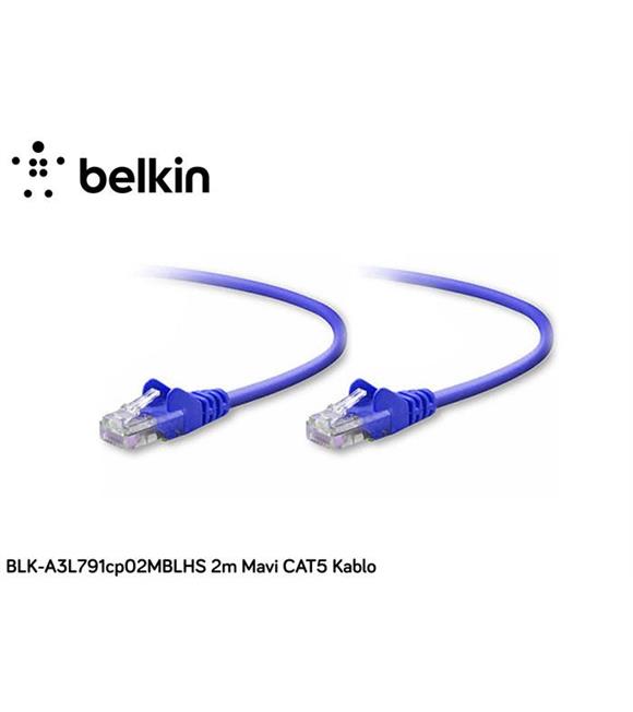 Belkin BLK-A3L791CP02MBLHS 2M Mavi Cat5 Kablo