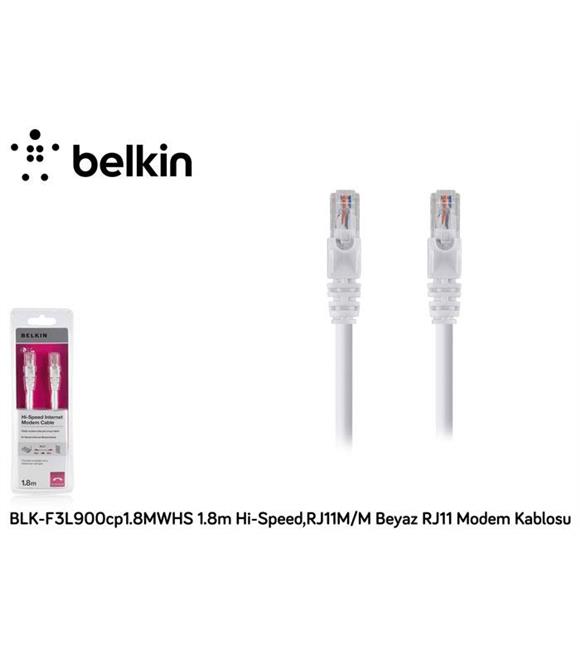 Belkin BLK-F3L900cp1.8MWHS 1.8m Hi-Speed,RJ11M-M Kablo