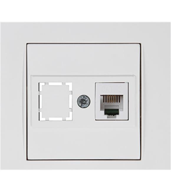 Mutlusan Rita Telefon Prizi 1XRJ12 Beyaz Bilisterli (2220 125 0101B)