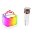 Mikado MD-16BT Favorite Beyaz TF Kart Destekli Bluetooth Wireless Karaoke Mikrofonlu 1200mAh Speaker