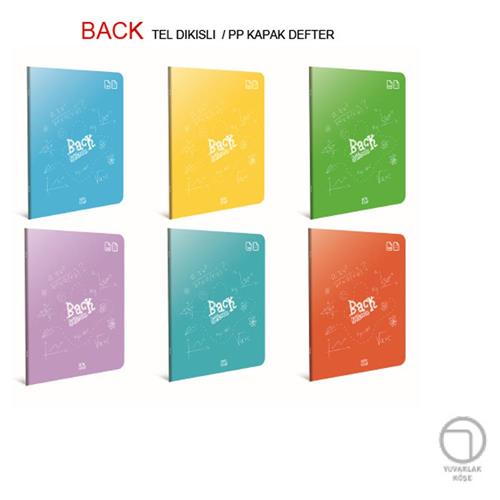 Gipta Gıpta Back Tel Dikiş Plastik Kapak Defter A5 80 YP Çizgili 4994 Okula Dönüş Kampanyası Defterler