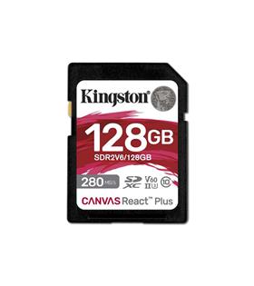 Kingston SDR2V6-128GB Canvas React Plus SDXC UHS-II 280R-100W U3 V60 for Full HD-4K SD Hafıza Kartı