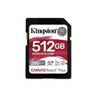 Kingston SDR2V6-512GB Canvas React Plus SDXC UHS-II 280R-150W U3 V60 for Full HD-4K SD Hafıza Kartı