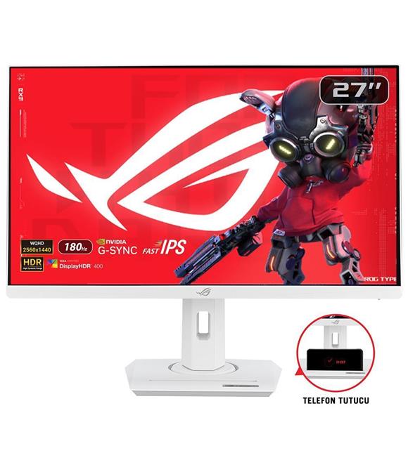 Asus 27" ROG Strix XG27ACS-W 180Hz OC 1ms GtG HDMI DP USB-C Beyaz Gaming Monitör