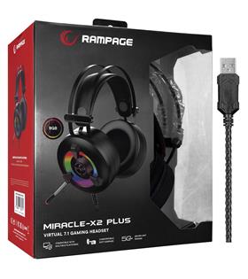 Rampage Miracle-X2 PLUS Siyah RGB Led 7.1 Surround Sound System Gaming Mikrofonlu Oyuncu Kulaklığı_2