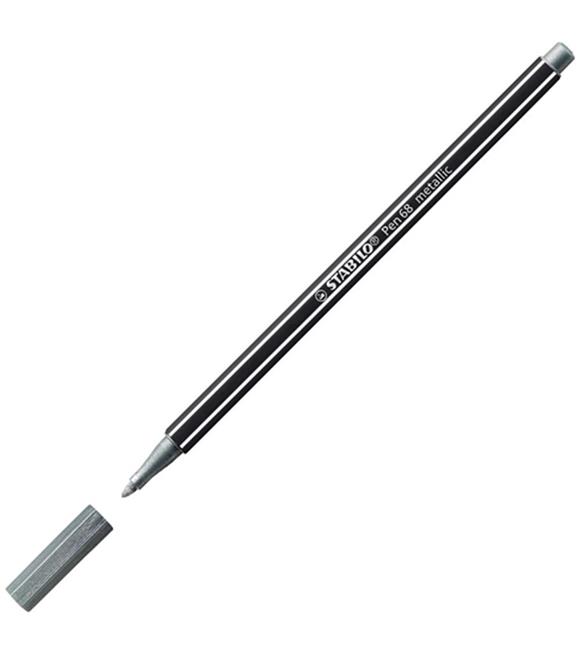 Stabilo Keçe Uçlu Boya Kalemi 1 MM Metalik Gümüş 68/805