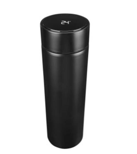 Hytech HY-TM12 Mat Siyah 500ML Dijital Sıcaklık Göstergeli Paslanmaz Çelik Termos