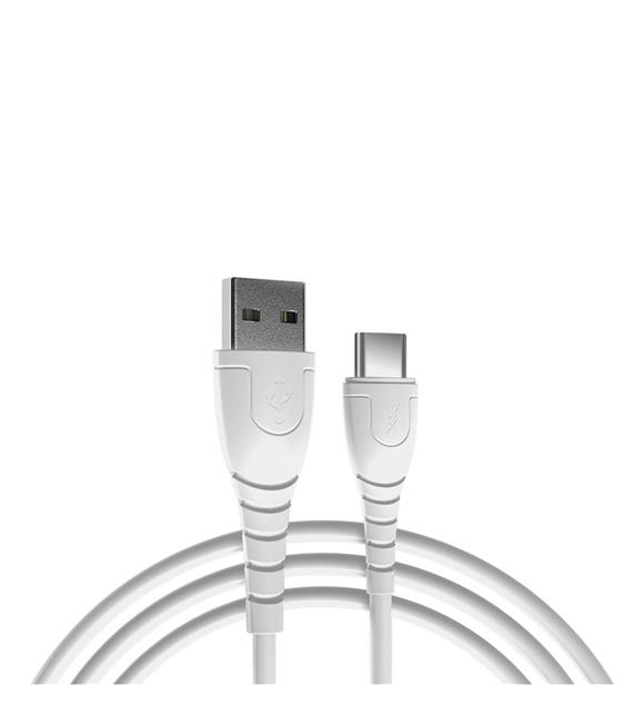 Hytech HY-XTK30 2.4A Type-C 90cm Beyaz Hızlı Şarj Kablosu Kategori Dışı