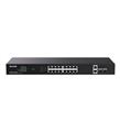 Tenda TEG1120P-16-250W 16 Port Poe+ 10-100-1000 2 Port Uplink + 2 Port SFP Switch Çelik Kasa