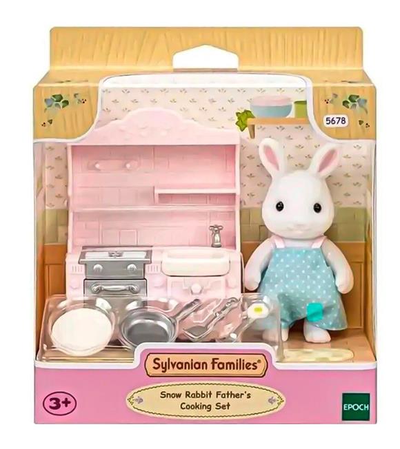 Adore Oyuncak sylvanian families Kar Tavşanı Babanın Yemek Pişirme Seti ESE5678