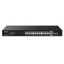 Tenda TEG1128P-24-410W 24 Port Poe+ 10-100-1000 2 Port SFP 2 Port Uplink Switch Çelik Kasa