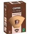 Coffee Filters Filtre Kahve Kağıdı 1x4 2 Numara 80li