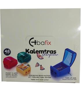 Bafix Kalemtraş Klasik Çift Delikli Kapaklı TS826-B