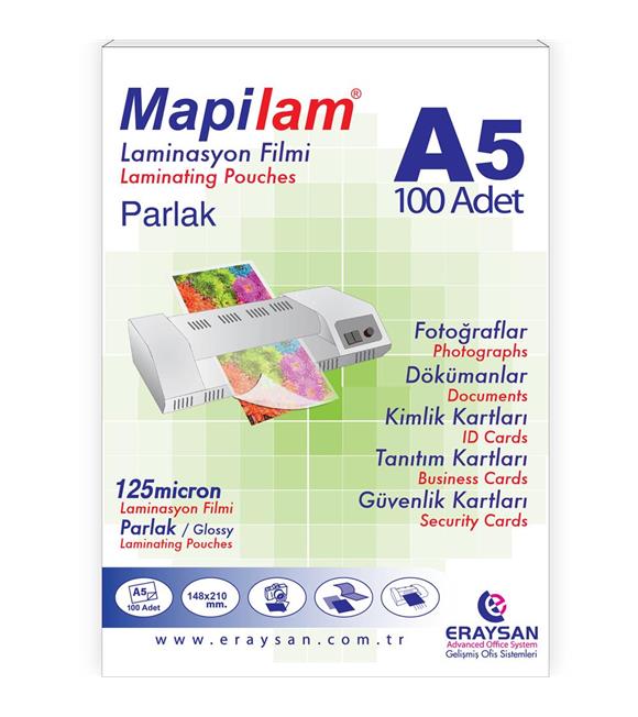 Mapi Laminasyon Filmi Sıcak Parlak A5 125 MIC 102 12 05