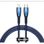Baseus Glimmer Series Mavi CADH000003 1mt 20W Type-C to Lightning Şarj Kablosu Örgülü