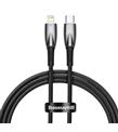 Baseus Glimmer Series Siyah CADH000001 1mt 20w Type-C to Lightning Şarj Kablosu Örgülü