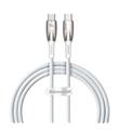 Baseus Glimmer Series CADH000702 1mt 100w Beyaz PD Type-C To Type-C Şarj Kablosu Örgülü