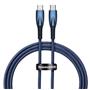 Baseus Glimmer Series CADH000703 1mt 100w Mavi PD Type-C To Type-C  Şarj Kablosu