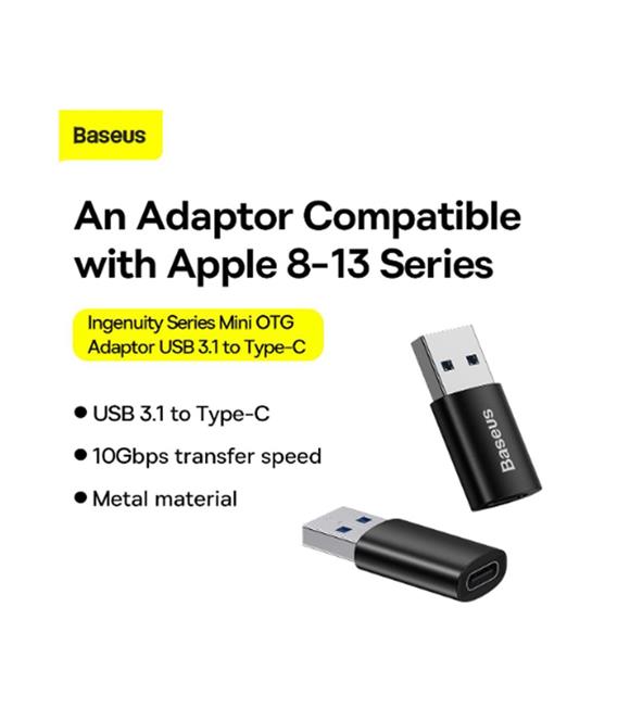 Baseus ZJJQ000101 Ingenuity USB 3.1 -Type-C to Dönüştürücü OTG
