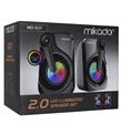 Mikado MD-X27 2.0 Multimedia 3W-2 Siyah 5V USB LED Işıklı Speaker Hoparlör_1)