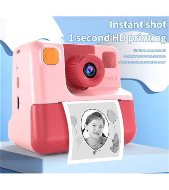 WowKids WS-C03 Çocuk Fotoğraf Video Çekme Termal Çıktı Alan Pink Fotoğraf Makinası
