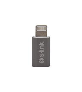 S-link SL-TA20M Gümüş Metal Gövde MicroUSB 5pin F to Lightning M Çevirici