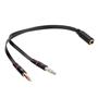 Hytech HY-X78 Siyah 3.5mm to Audio + Mic 0.15m Kulaklık Çevirici