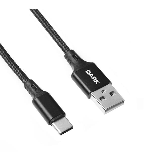Dark DK-CB-U31L100BR 1m USB Type-C Örgülü Şarj ve Data Kablosu Cep Telefonu Aksesuarları
