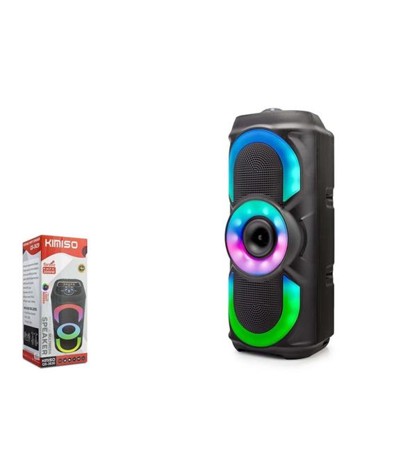 Kımıso QS3630 Bluetooth Speaker RGB (BT, USB, FM, MIC girişi, TWS, düğmeli,)