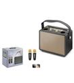 Hadron 530M Gold Bluetooth Karaoke 2 Mikrofonlu Speaker10W 240-120-190MM