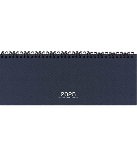 Keskin Color Spiralli Haftalık Masa Ajandası Lacivert 12x33,5 AJ-65 2025