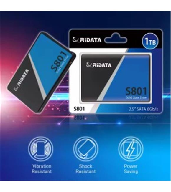 Ridata 1TB Sata III (6Gb-s) S801 Read Up 520MB-s SSD Harddisk
